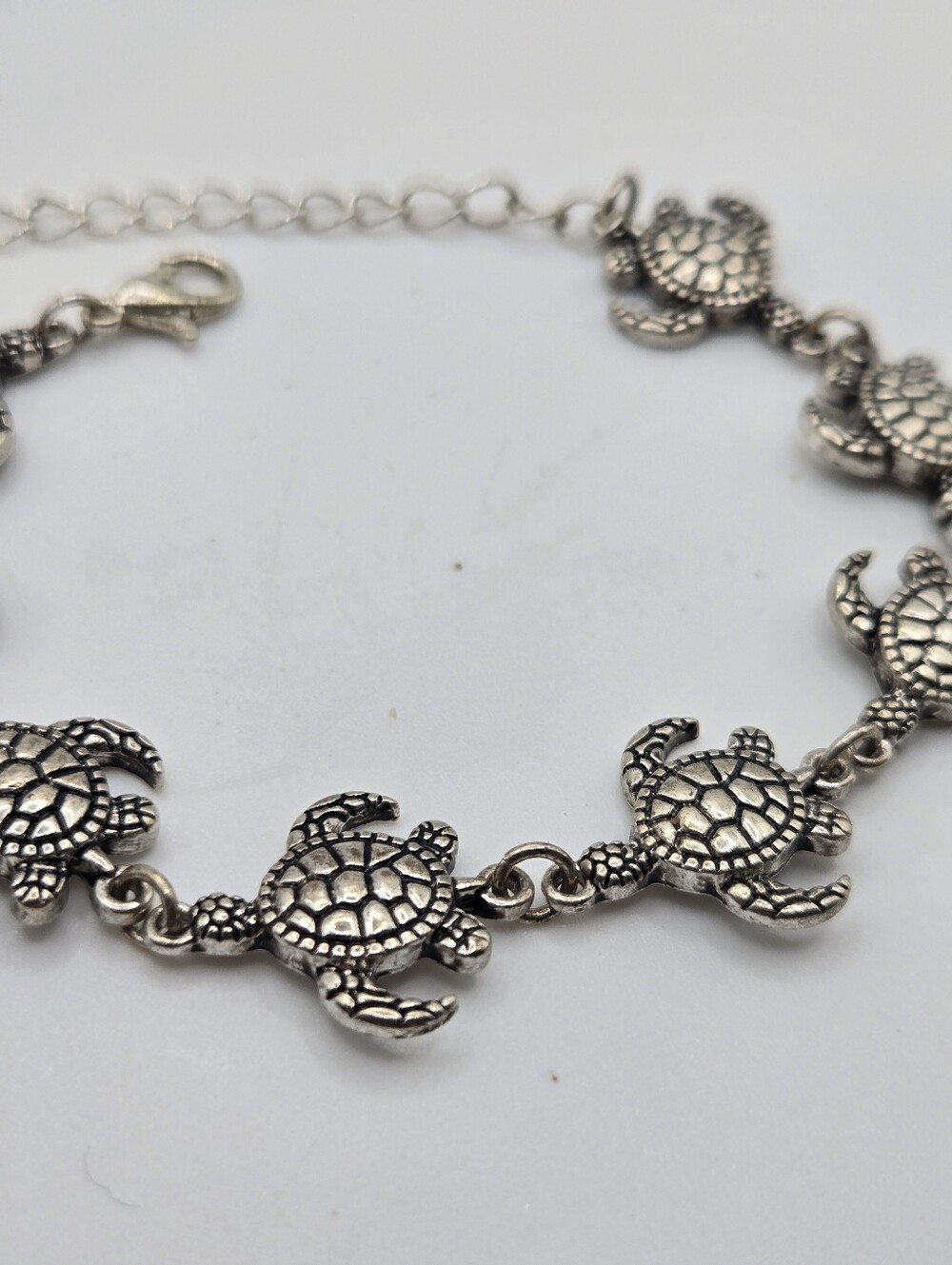 Silver Baby Sea Turtle Bracelet or Anklet Tiki Tropical Beach Beachy Vacation